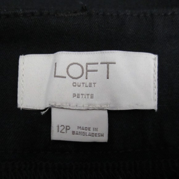 Black Anne Taylor Loft Outlet Modern Skinny Ankle Pant - 12P - Picture 9 of 10